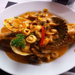 Tacu Tacu en Salsa de Mariscos
